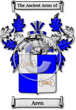 Aren Family Crest Download (jpg) Legacy Series - 150 DPI