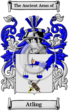 Atling Family Crest/Coat of Arms