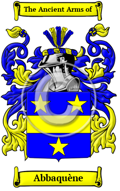 Abbaquène Family Crest/Coat of Arms