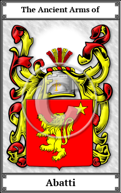 Abatti Family Crest Download (JPG) Book Plated - 600 DPI
