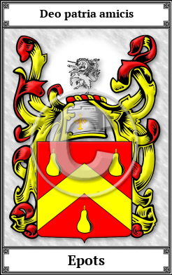 Epots Family Crest Download (JPG) Book Plated - 600 DPI