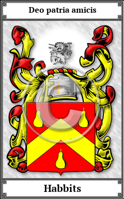 Habbits Family Crest Download (JPG)  Book Plated - 150 DPI