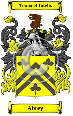 Abtey Family Crest/Coat of Arms