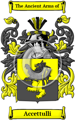 Accettulli Family Crest/Coat of Arms