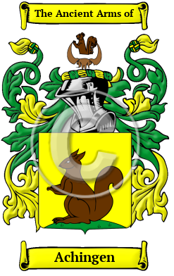 Achingen Family Crest/Coat of Arms