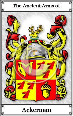 Ackerman Family Crest Download (JPG)  Book Plated - 150 DPI