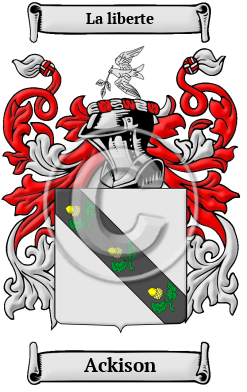 Ackison Family Crest/Coat of Arms