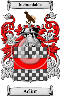 Aclint Family Crest/Coat of Arms