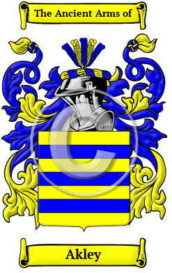 Akley Family Crest/Coat of Arms