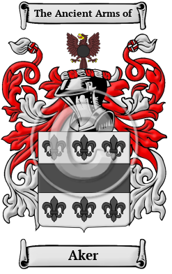 Aker Family Crest/Coat of Arms