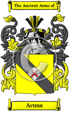 Acuna Family Crest/Coat of Arms