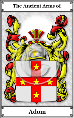 Adom Family Crest Download (JPG) Book Plated - 600 DPI