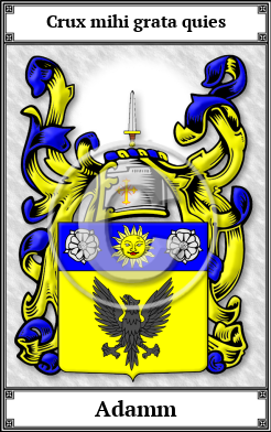 Adamm Family Crest Download (JPG) Book Plated - 600 DPI