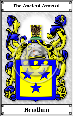 Headlam Family Crest Download (JPG)  Book Plated - 150 DPI