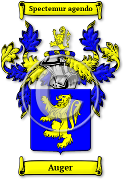 Auger Family Crest Download (jpg) Legacy Series - 150 DPI