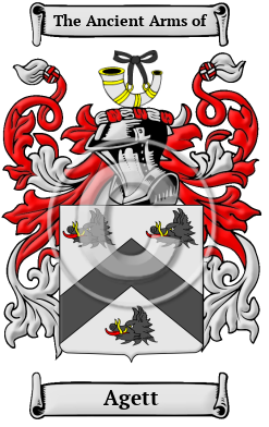 Agett Family Crest/Coat of Arms