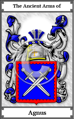 Agnus Family Crest Download (JPG)  Book Plated - 150 DPI