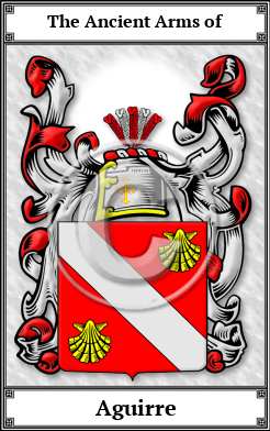 Aguirre Family Crest Download (JPG) Book Plated - 600 DPI