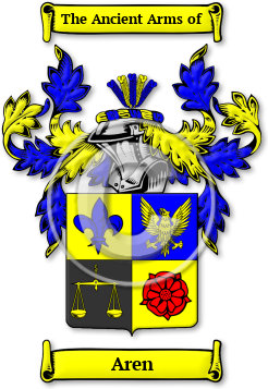 Aren Family Crest Download (jpg) Legacy Series - 150 DPI