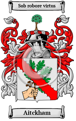 Aitckham Family Crest/Coat of Arms