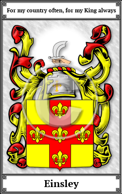 Einsley Family Crest Download (JPG) Book Plated - 600 DPI