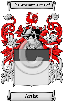 Arthe Family Crest/Coat of Arms