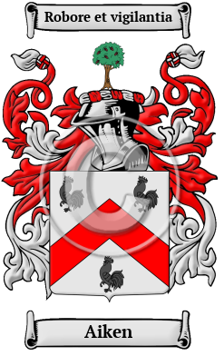 Aiken Family Crest/Coat of Arms