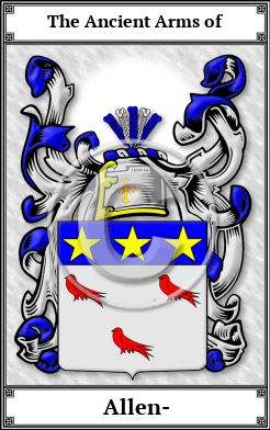 Allen- Family Crest Download (JPG)  Book Plated - 150 DPI
