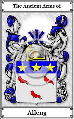Alleng Family Crest Download (JPG)  Book Plated - 150 DPI