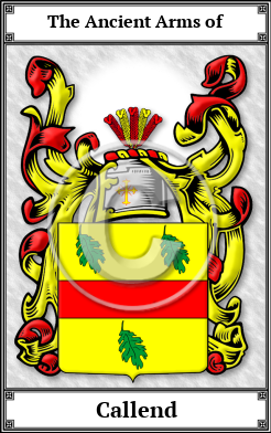 Callend Family Crest Download (JPG)  Book Plated - 150 DPI