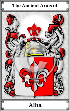 Alba Family Crest Download (JPG) Book Plated - 600 DPI