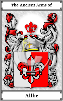 Allbe Family Crest Download (JPG)  Book Plated - 150 DPI