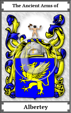 Albertey Family Crest Download (JPG) Book Plated - 300 DPI