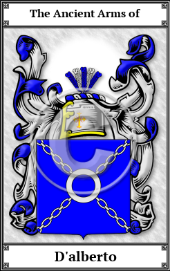 D'alberto Family Crest Download (JPG)  Book Plated - 150 DPI