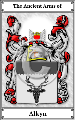 Alkyn Family Crest Download (JPG) Book Plated - 600 DPI