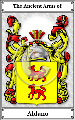 Aldano Family Crest Download (JPG)  Book Plated - 150 DPI