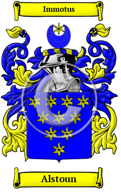 Alstoun Family Crest/Coat of Arms