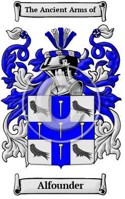 Alfounder Family Crest/Coat of Arms