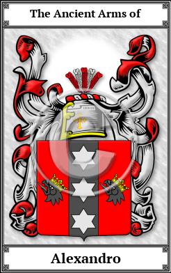 Alexandro Family Crest Download (JPG)  Book Plated - 150 DPI