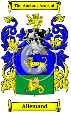 Allemand Family Crest/Coat of Arms