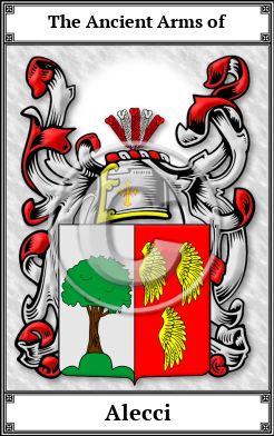 Alecci Family Crest Download (JPG)  Book Plated - 150 DPI