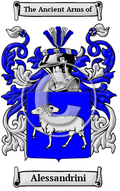 Alessandrini Family Crest/Coat of Arms