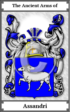 Assandri Family Crest Download (JPG)  Book Plated - 150 DPI
