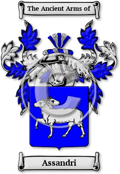 Assandri Family Crest Download (jpg) Legacy Series - 150 DPI