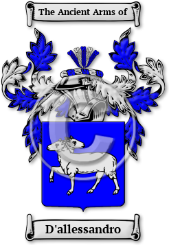 D'allessandro Family Crest Download (jpg) Legacy Series - 150 DPI