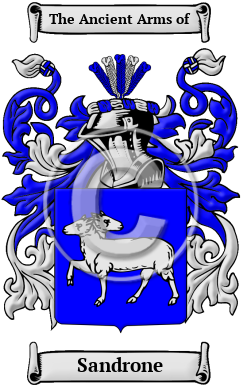 Sandrone Family Crest/Coat of Arms