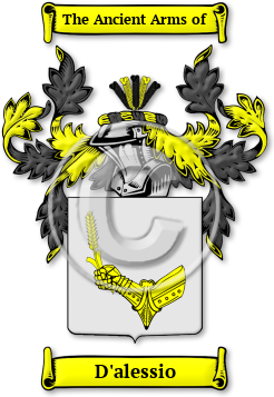 D'alessio Family Crest Download (jpg) Legacy Series - 150 DPI