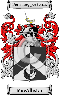 MacAllistar Family Crest/Coat of Arms