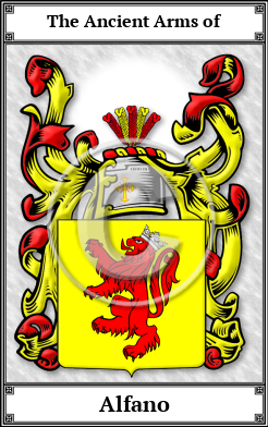 Alfano Family Crest Download (JPG)  Book Plated - 150 DPI