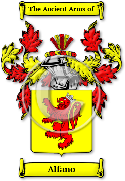 Alfano Family Crest Download (jpg) Legacy Series - 150 DPI